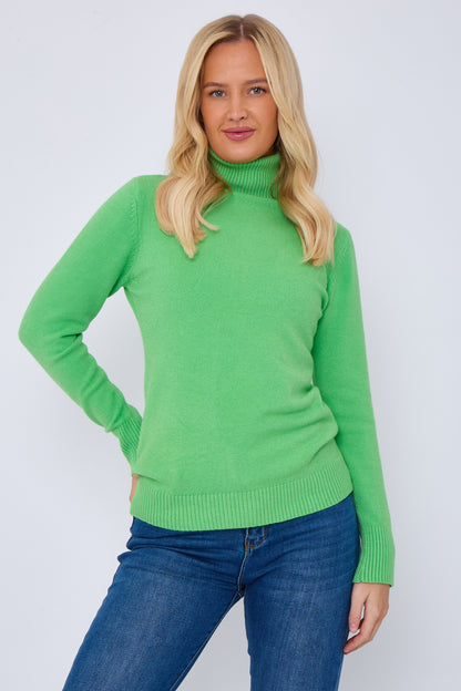 POLO NECK SOFT KNITTED JUMPER