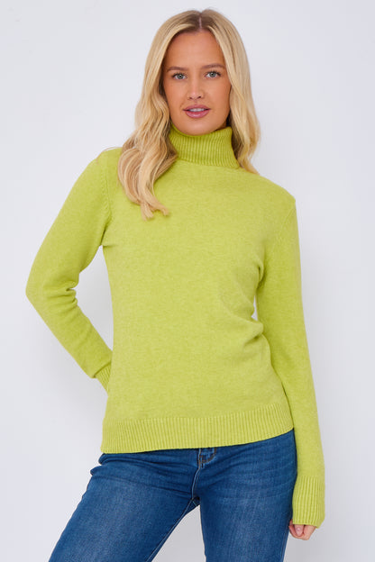 POLO NECK SOFT KNITTED JUMPER