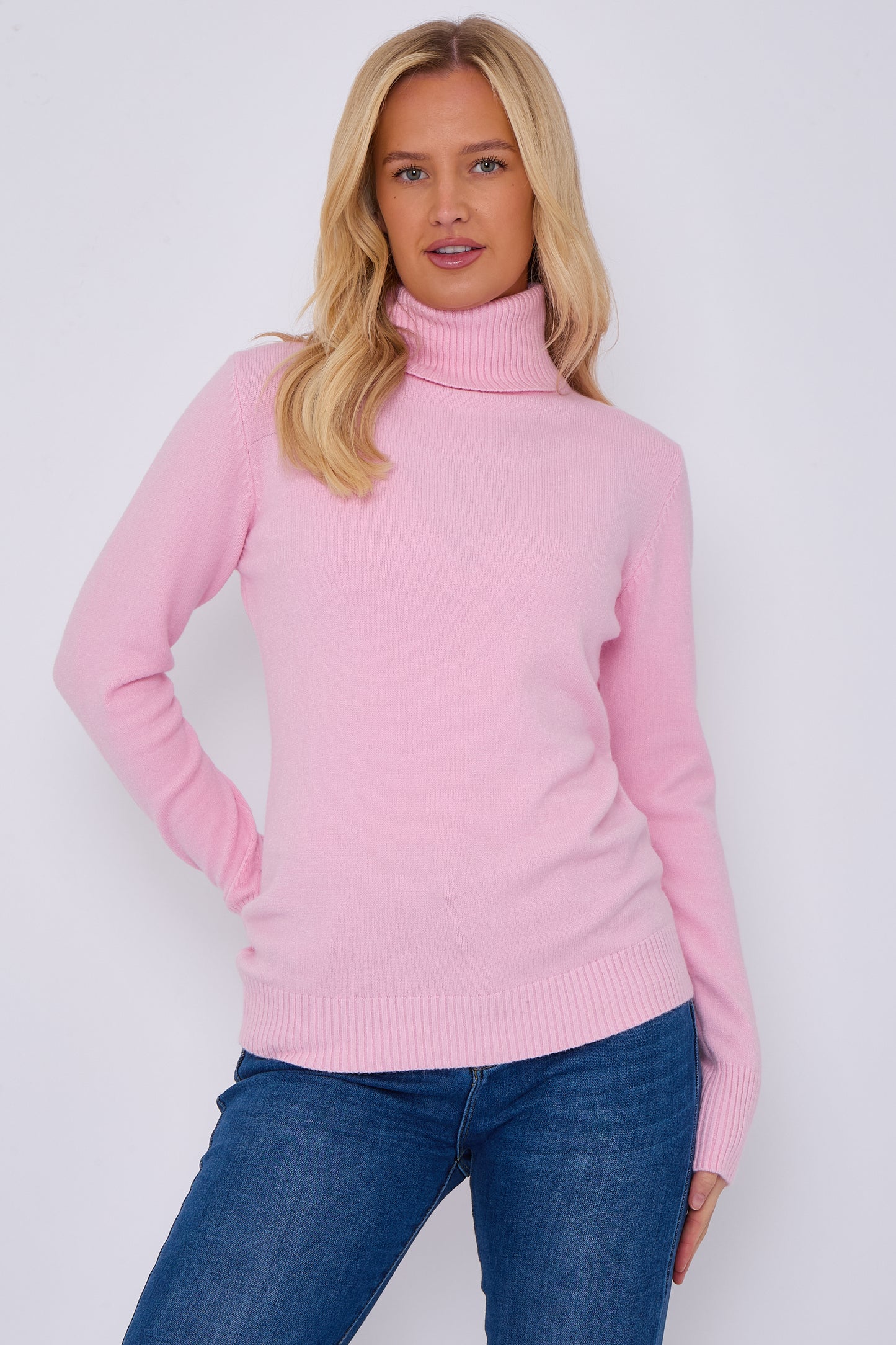 POLO NECK SOFT KNITTED JUMPER