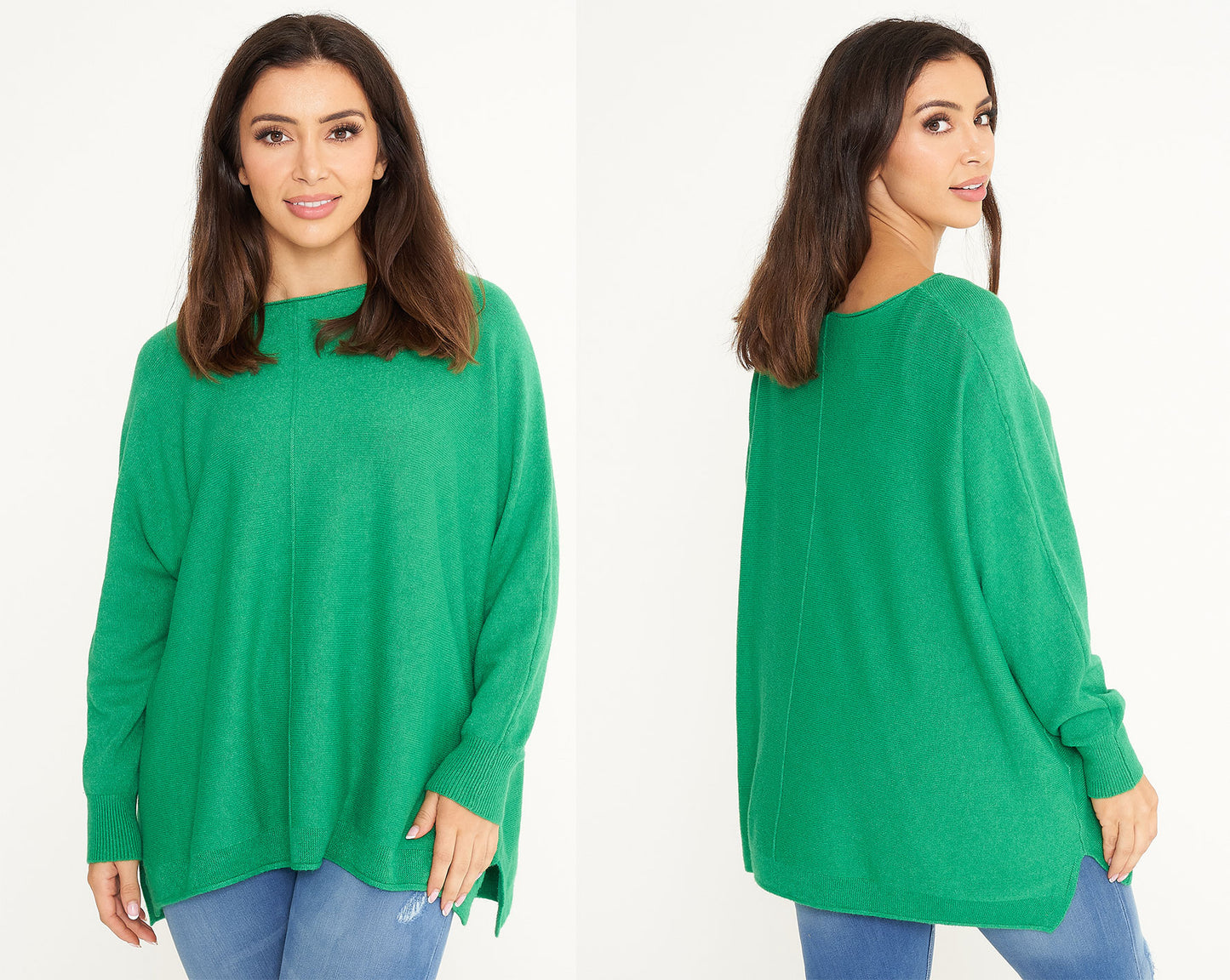 SCOOP RELAXED FIT RIBBED JUMPER