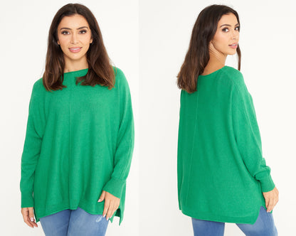 SCOOP RELAXED FIT RIBBED JUMPER