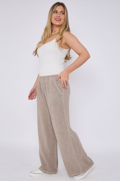 WASHED LINEN TWO POCKETS TROUSERS