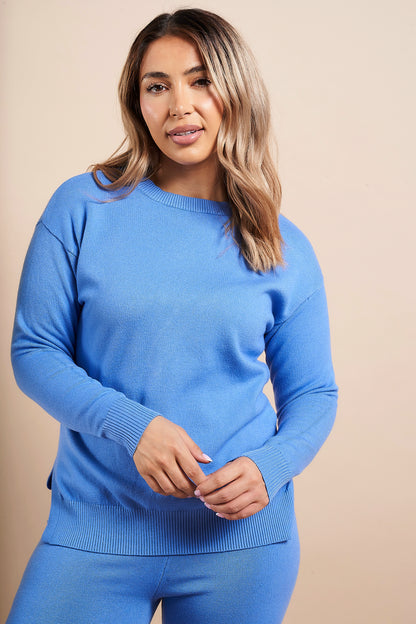 RIBBED HEM SOFT KNITTED JUMPER
