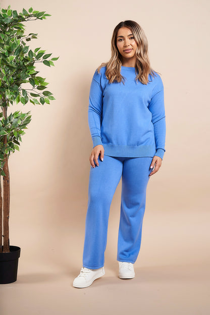 RIBBED HEM SOFT KNITTED JUMPER