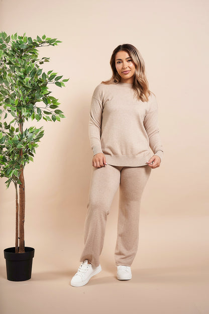 RIBBED HEM SOFT KNITTED JUMPER