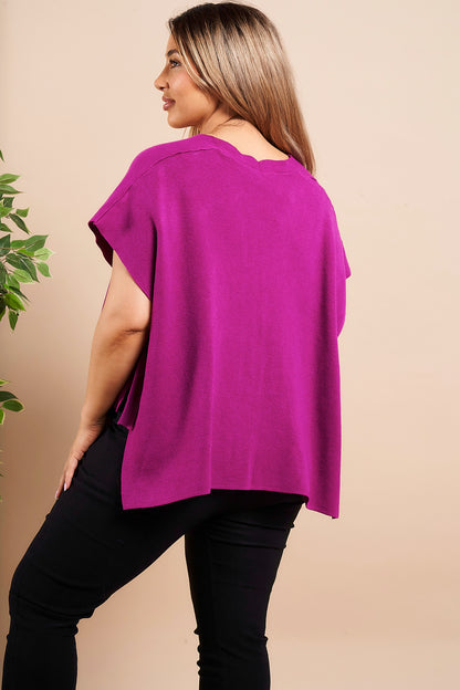 FOUR BUTTONS SIDE TIE CAPE