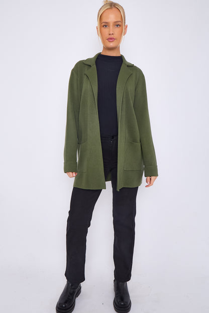 TWO POCKETS OPEN FRONT JACKET