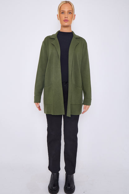 TWO POCKETS OPEN FRONT JACKET