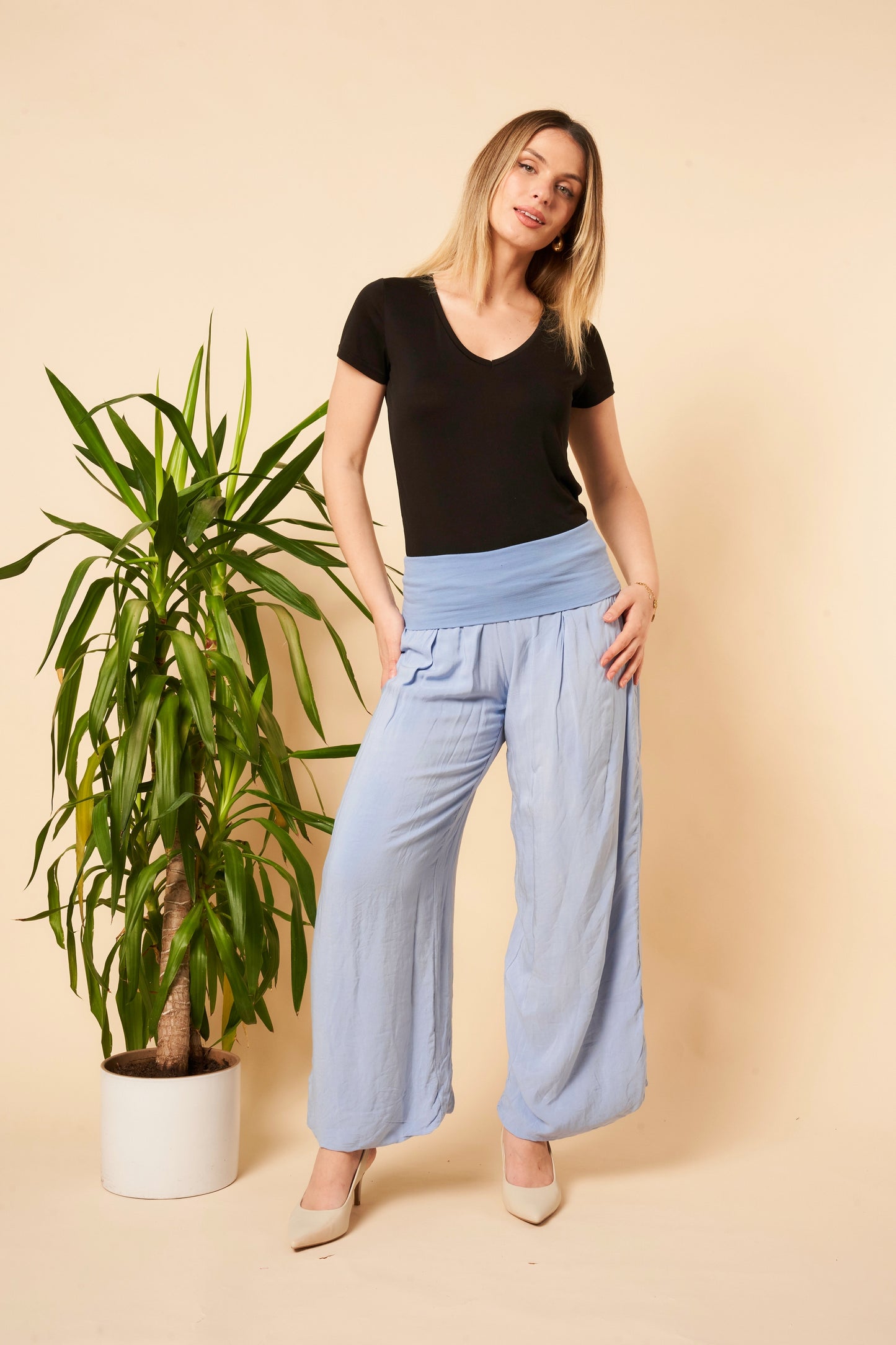 PUFFBALL LINED COTTON TROUSER [PK-4]