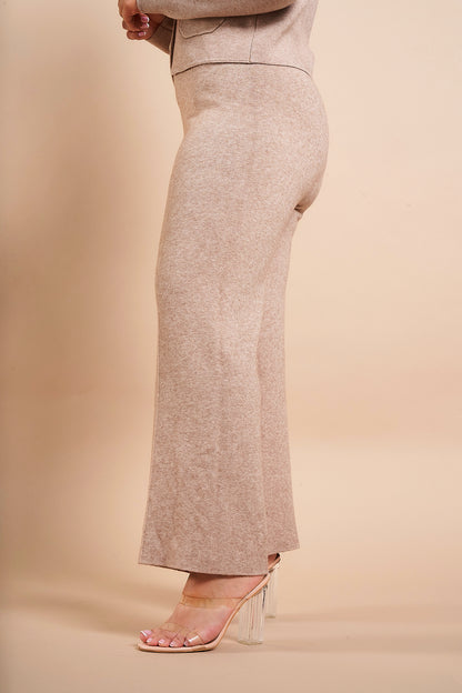 FINE KNIT ELASTICATED WAIST TROUSERS