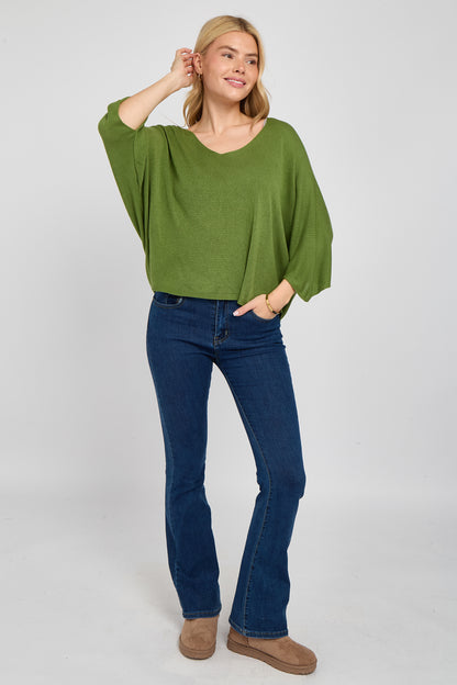 V-NECK SHORT SLEEVE TOP