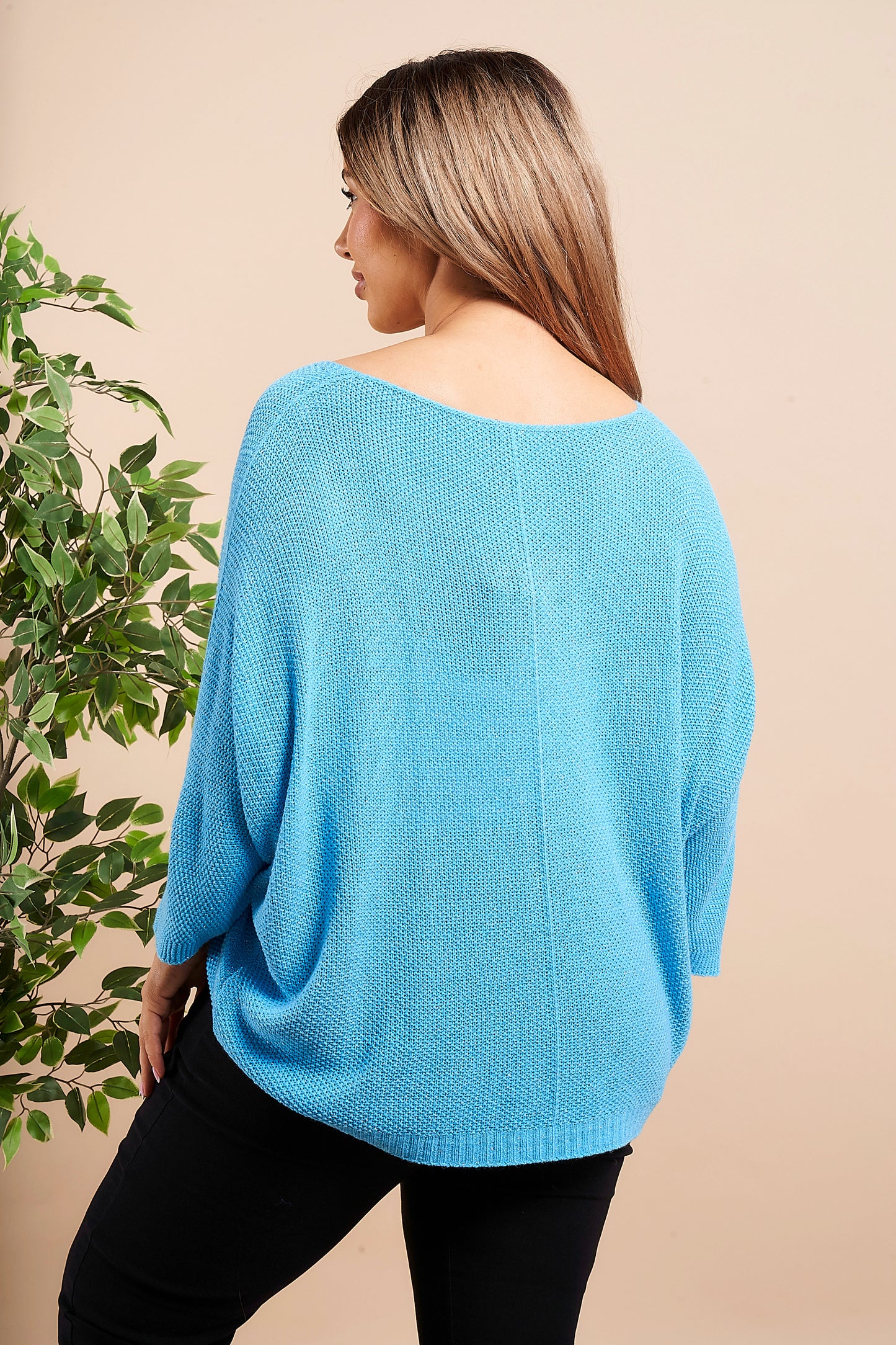 GLITZ V-NECK SHORT SLEEVE ACRYLIC JUMPER