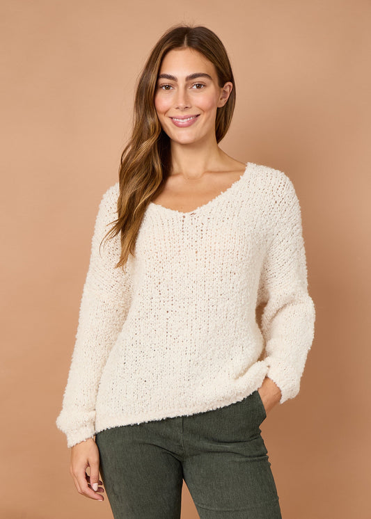 ALPACA BLEND V NECK JUMPER