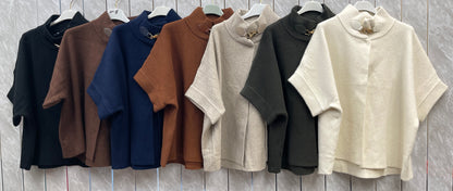 COLLARED GOLD DETAIL CAPE