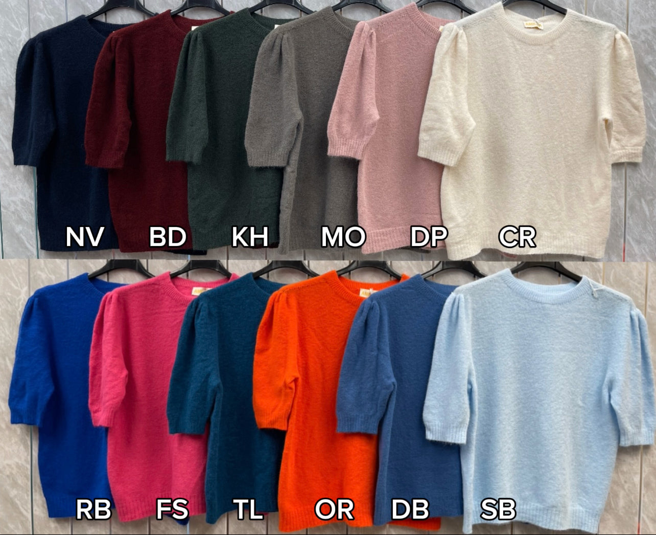 ALPACA RIBBED EDGED PUFF SLEEVE JUMPER