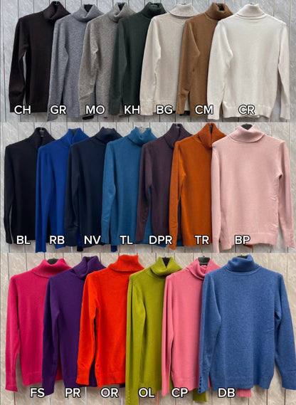 POLO NECK SOFT KNITTED JUMPER