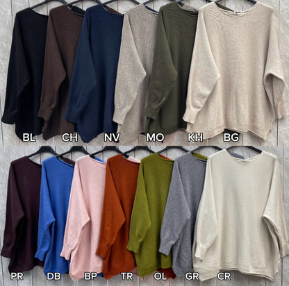 SCOOP RELAXED FIT RIBBED JUMPER