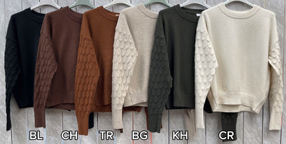 SCOOP TEXTURED SLEEVE JUMPER