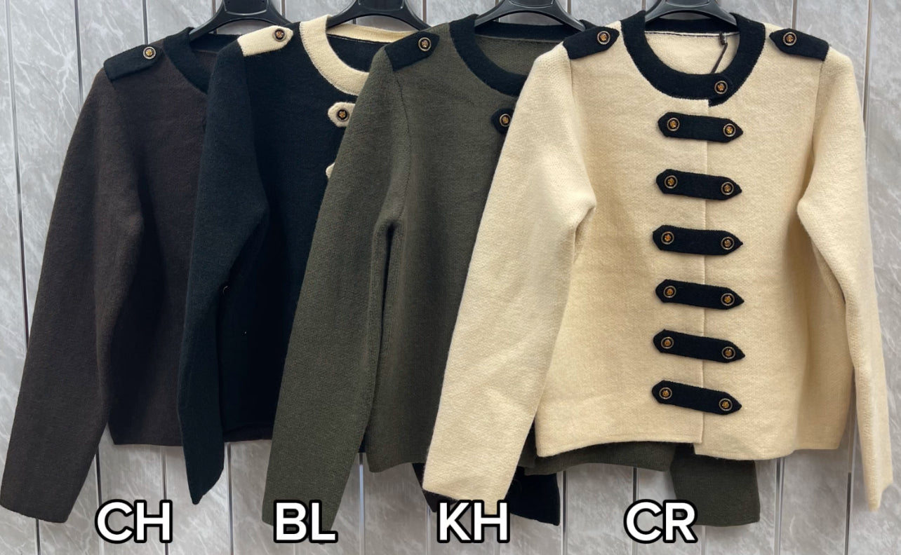 MILITARY DETAIL KNITTED JACKET