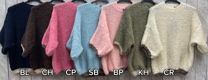 WOOL HALF SLEEVE JUMPER