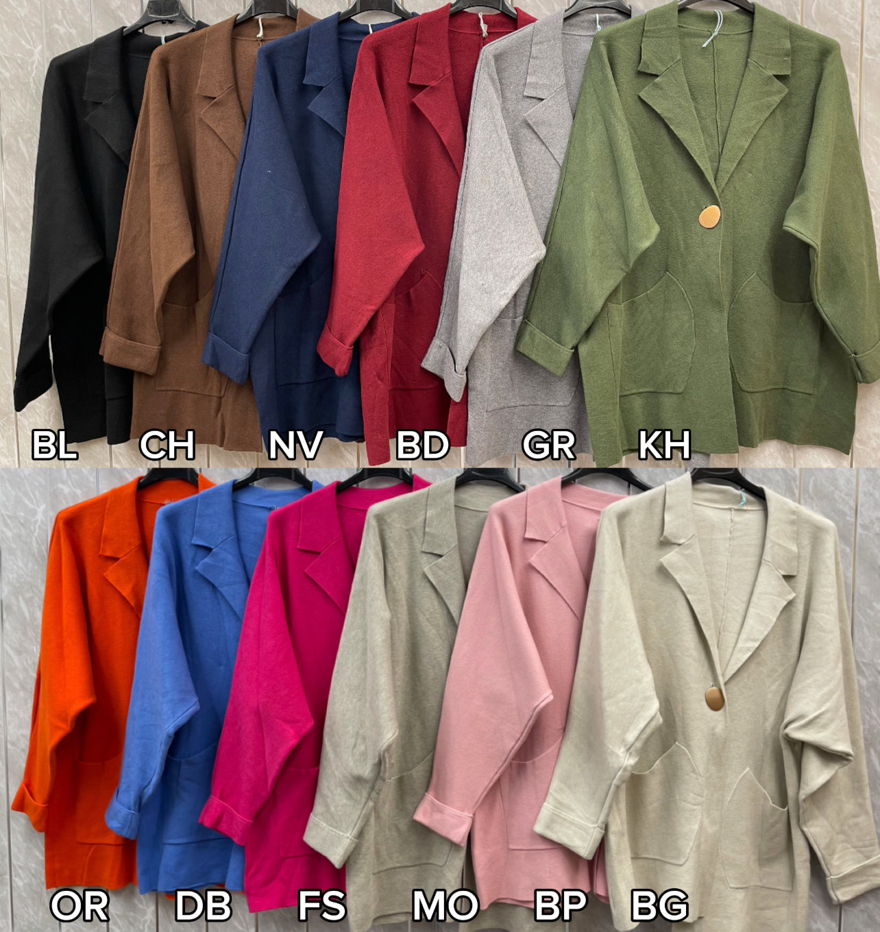 GOLD BUTTON FOLDED SLEEVE JACKET