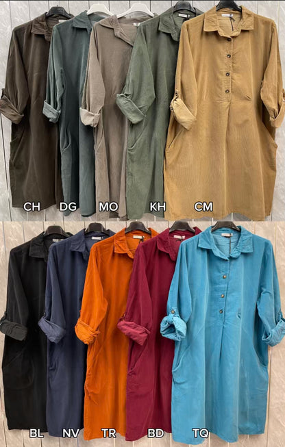 FINE NEEDLECORD DRESS