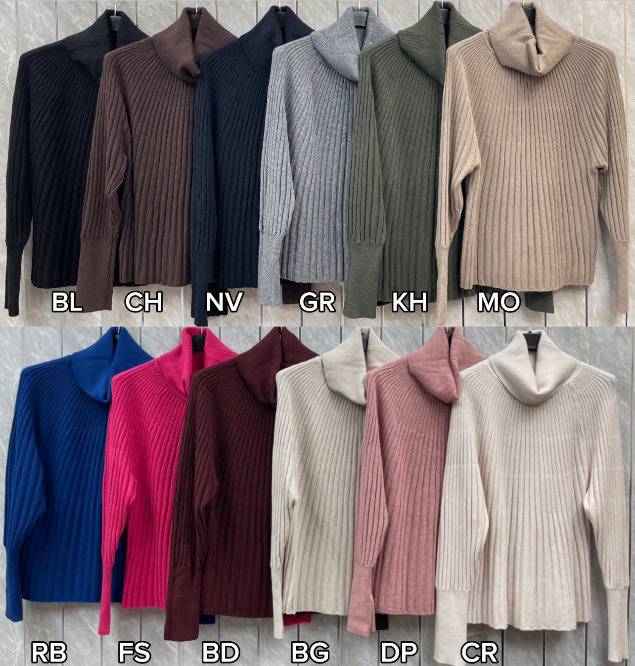 RIBBED TURTLE NECK JUMPER