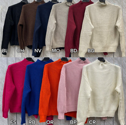 RIBBED TURTLE NECK JUMPER