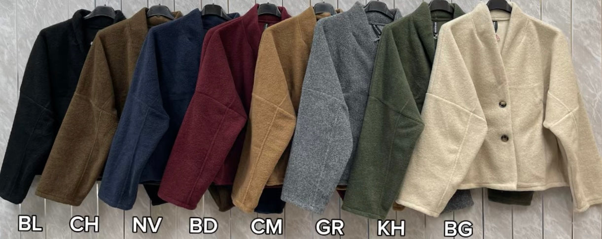 WOOL BLEND TWO BUTTONED JACKET