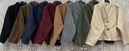 WOOL BLEND TWO BUTTONED JACKET