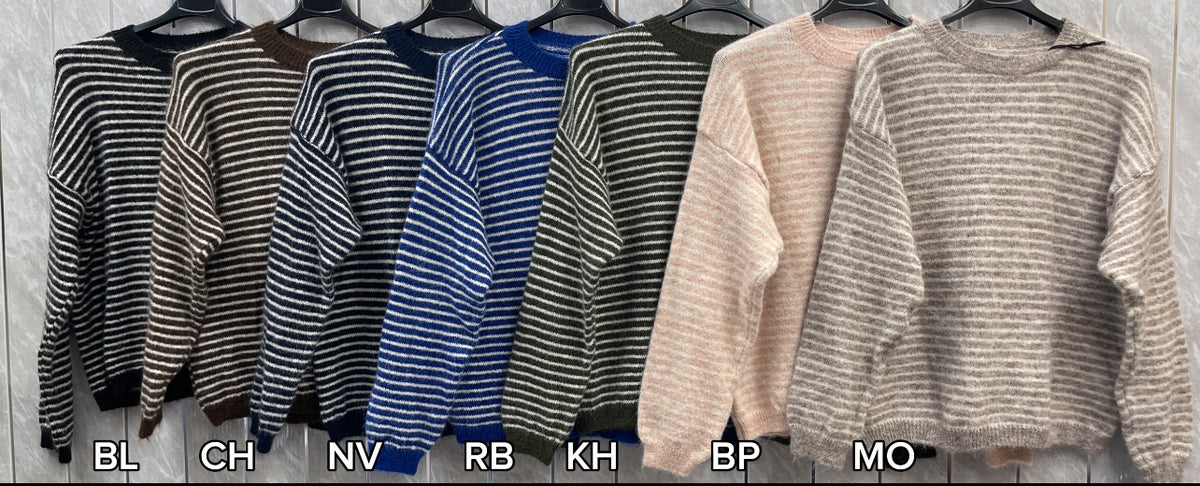 WOOL BLEND STRIPED JUMPER