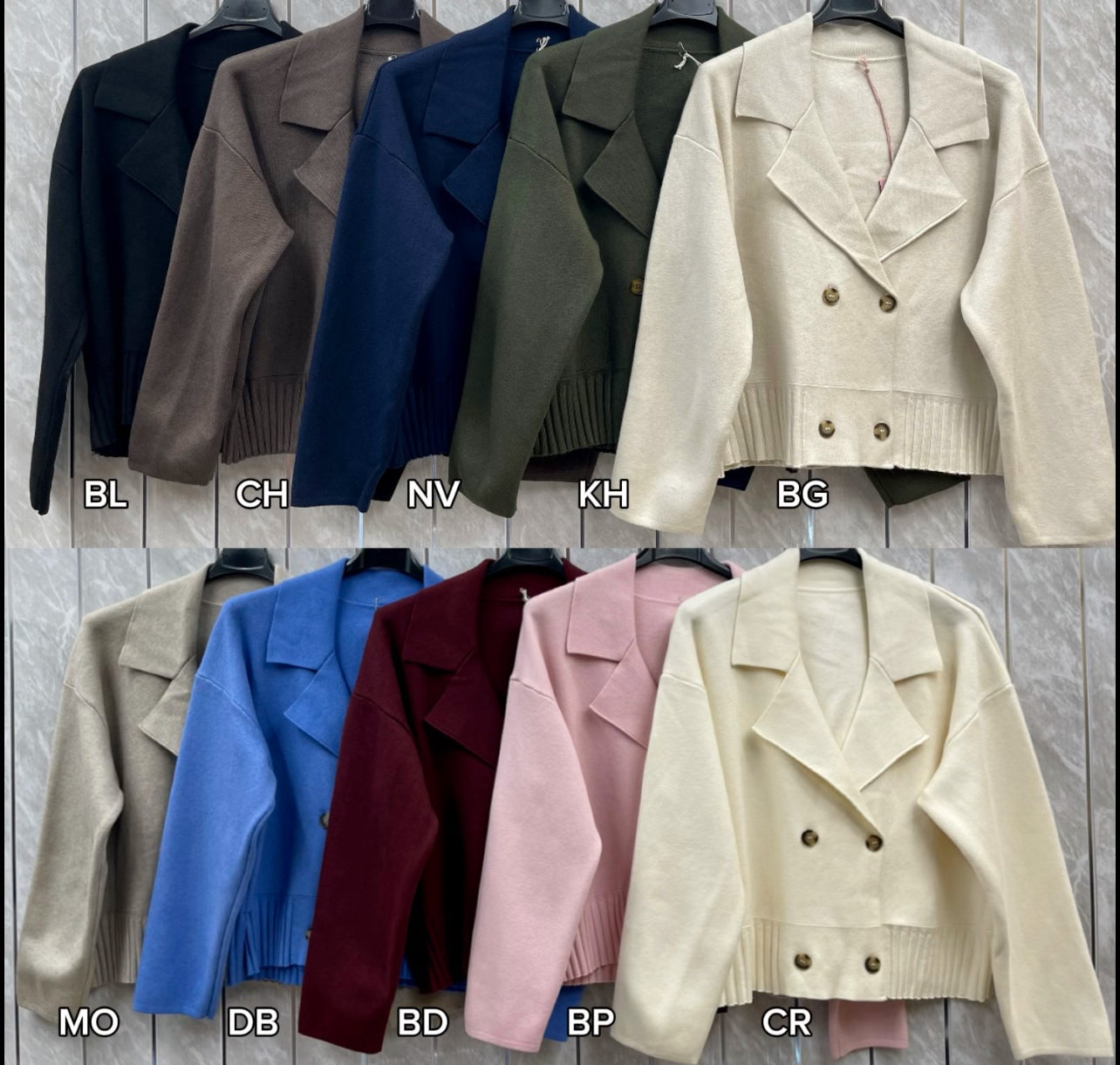 DOUBLE BREASTED KNITTED JACKET