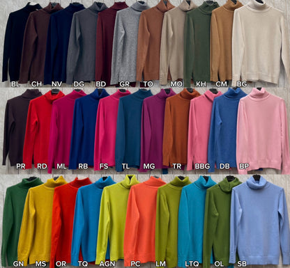 POLO NECK SOFT KNITTED JUMPER