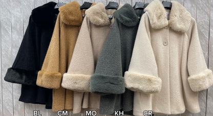 FAUX FUR COLLAR JACKET