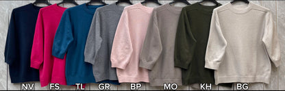 CREW NECK RIBBED JUMPER