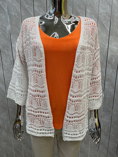 CROCHET COTTON CARDIGAN