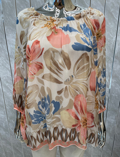 FLORAL SILK TOP