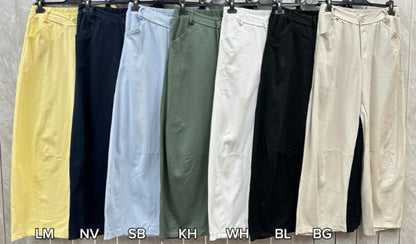 BARREL LEG COTTON TROUSER