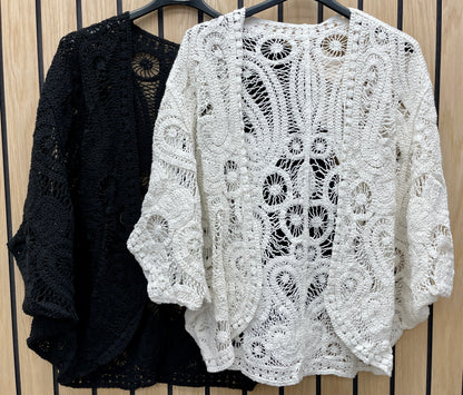 CROCHET EMBROIDERED BOLERO