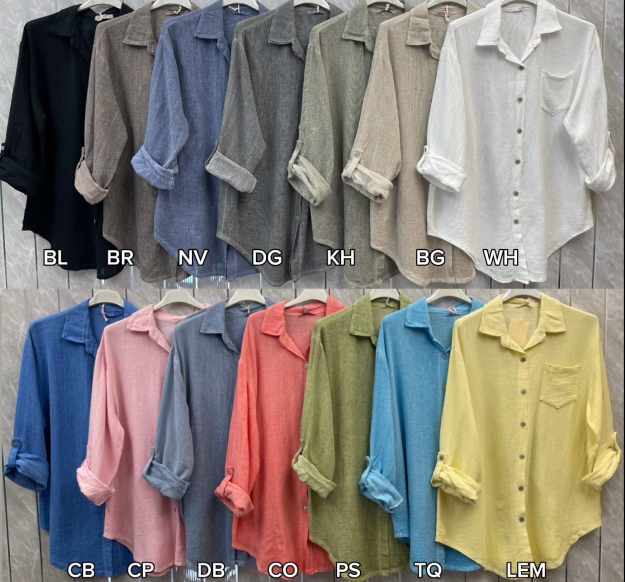 WASHED LINEN  ONE POCKET SHIRT