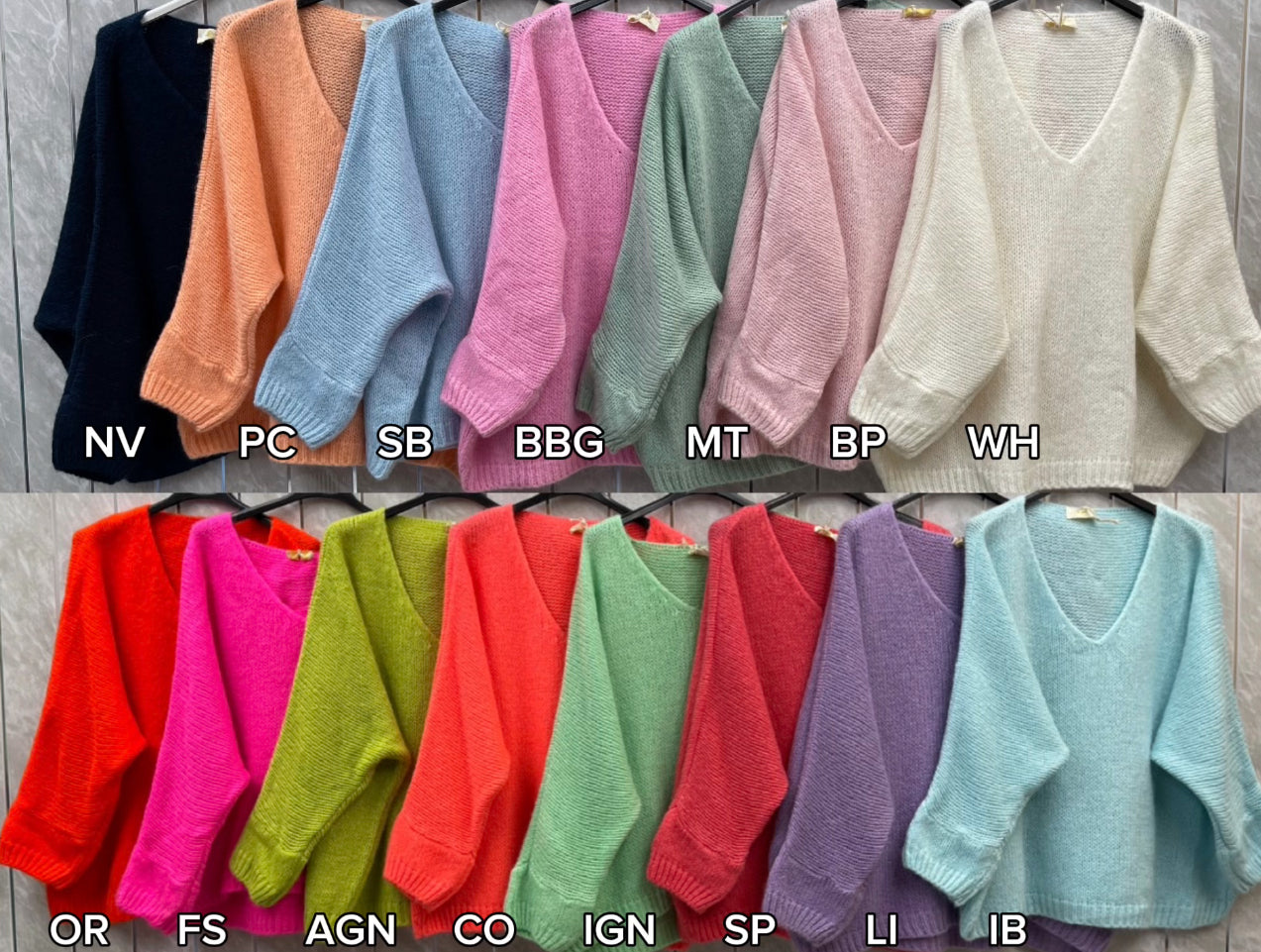 V-NECK MOHAIR JUMPER
