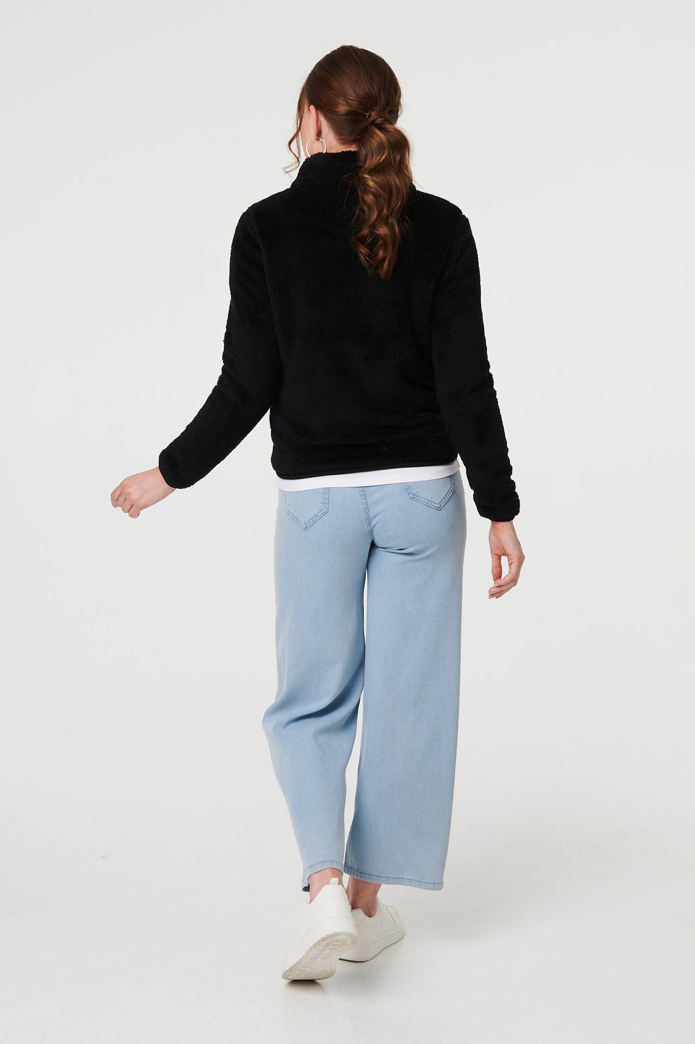 FAUX FUR HIGH NECK ZIP FRONT JACKET [8]