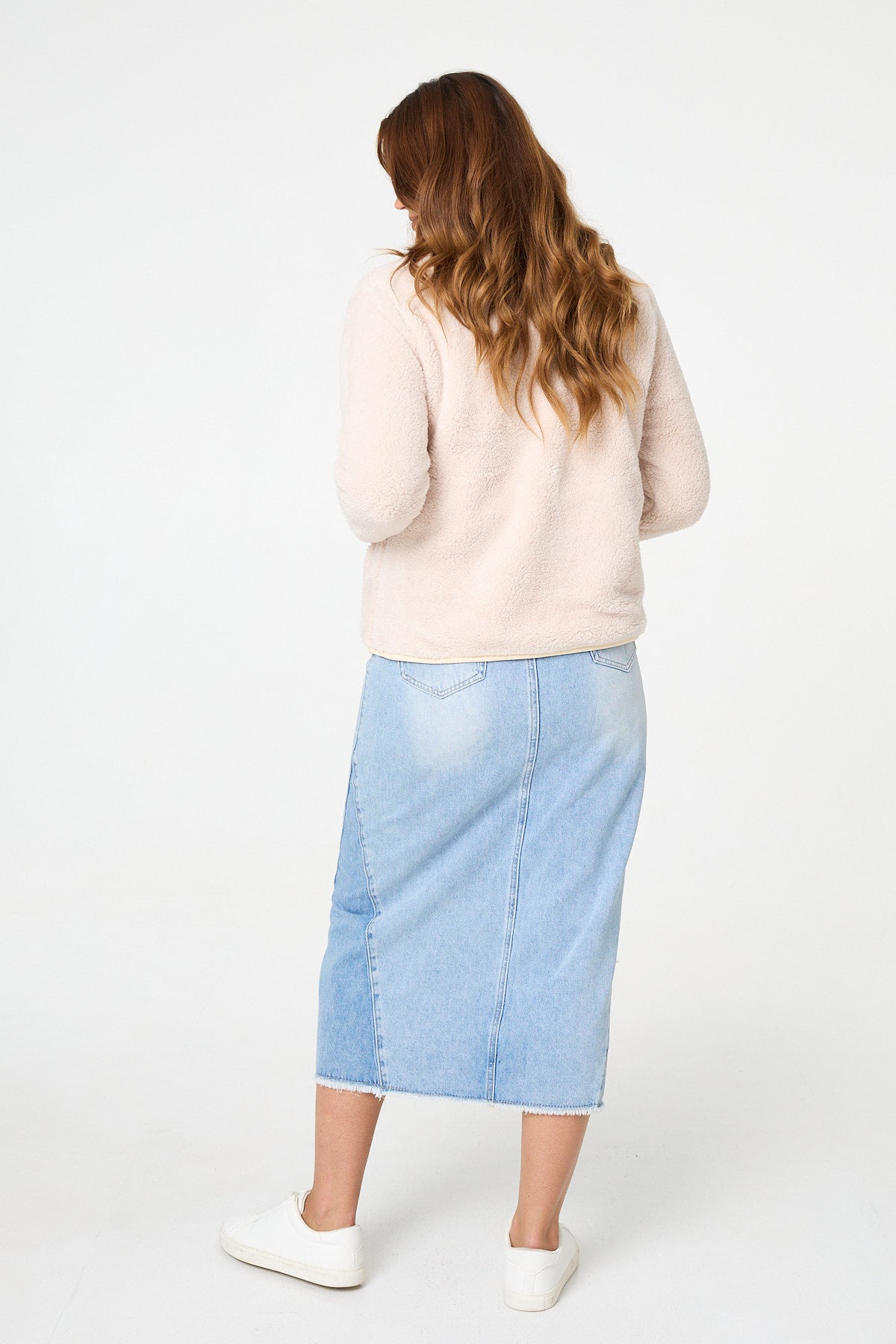 FAUX FUR HIGH NECK ZIP FRONT JACKET [8]