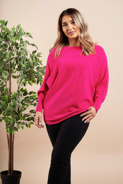 Batwing Ribbed Jumper