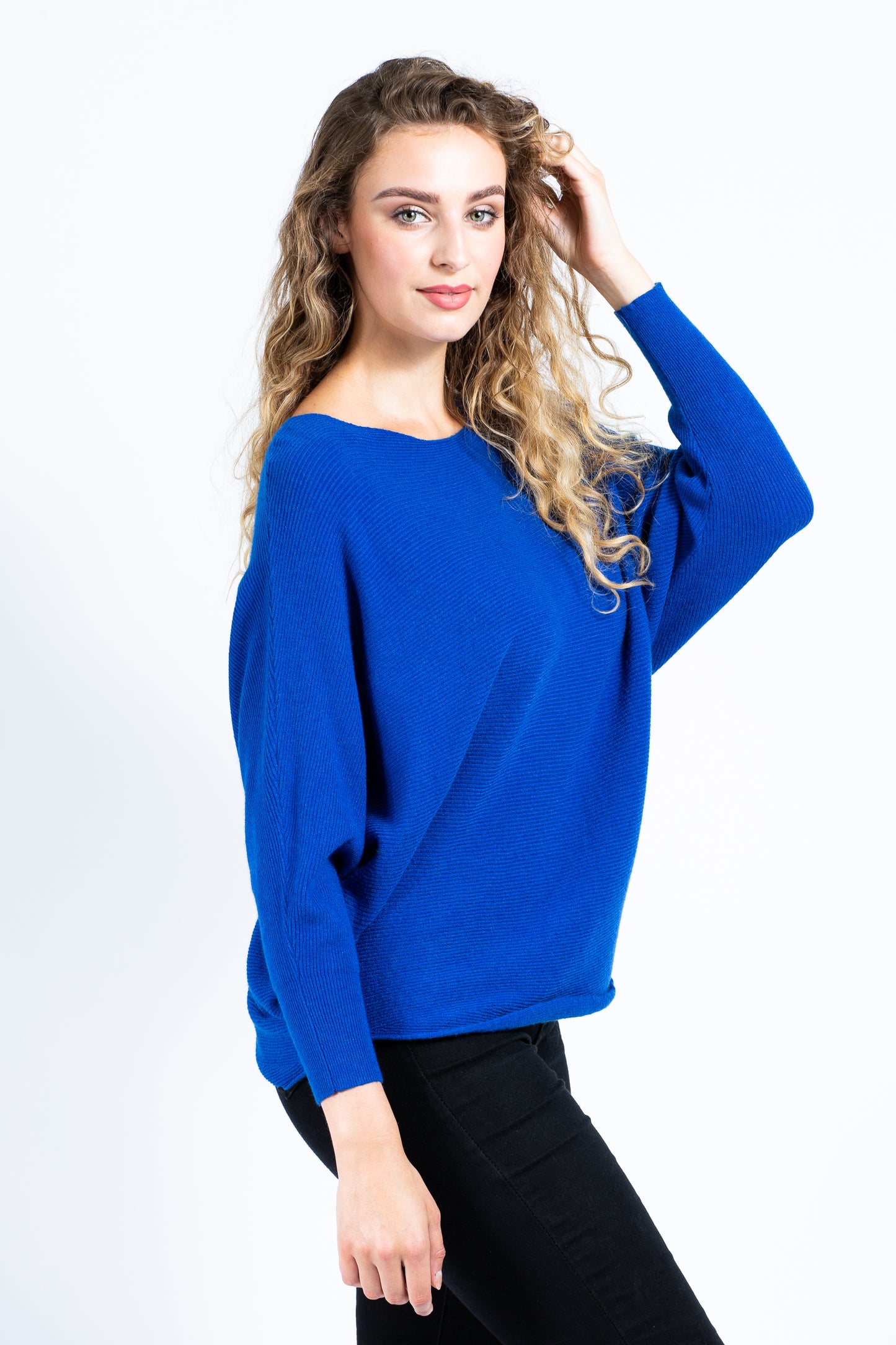 Batwing Ribbed Jumper