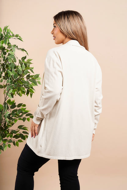 SOFT KNITTED OPEN CARDIGAN