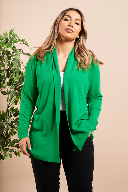 SOFT KNITTED OPEN CARDIGAN