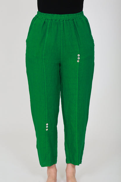 SIX BUTTON LINEN TROUSERS