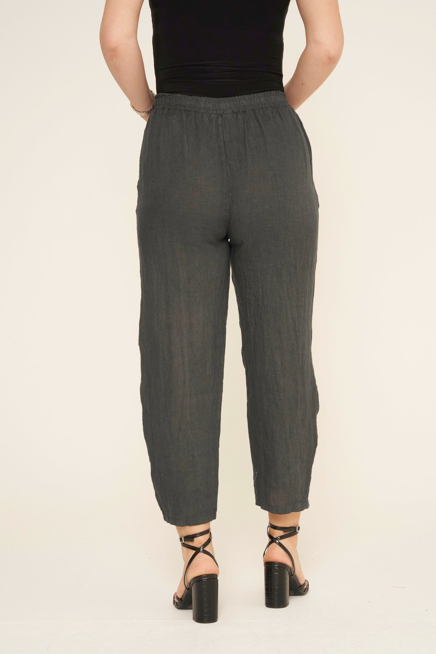 SIX BUTTON LINEN TROUSERS