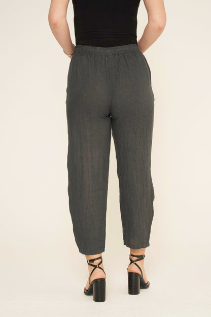 SIX BUTTON LINEN TROUSERS